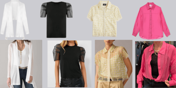 A collage of different shirts  Description automatically generated